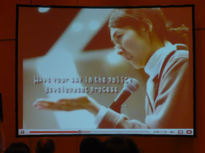 会場では次回APNIC28(北京)の紹介ビデオが流されました。