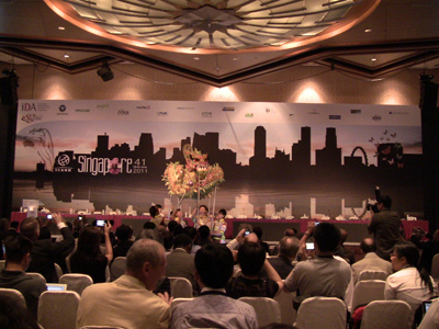 写真:ICANNシンガポール会議開会式の様子