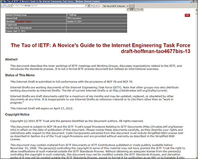 画面:IETF初心者向け心得